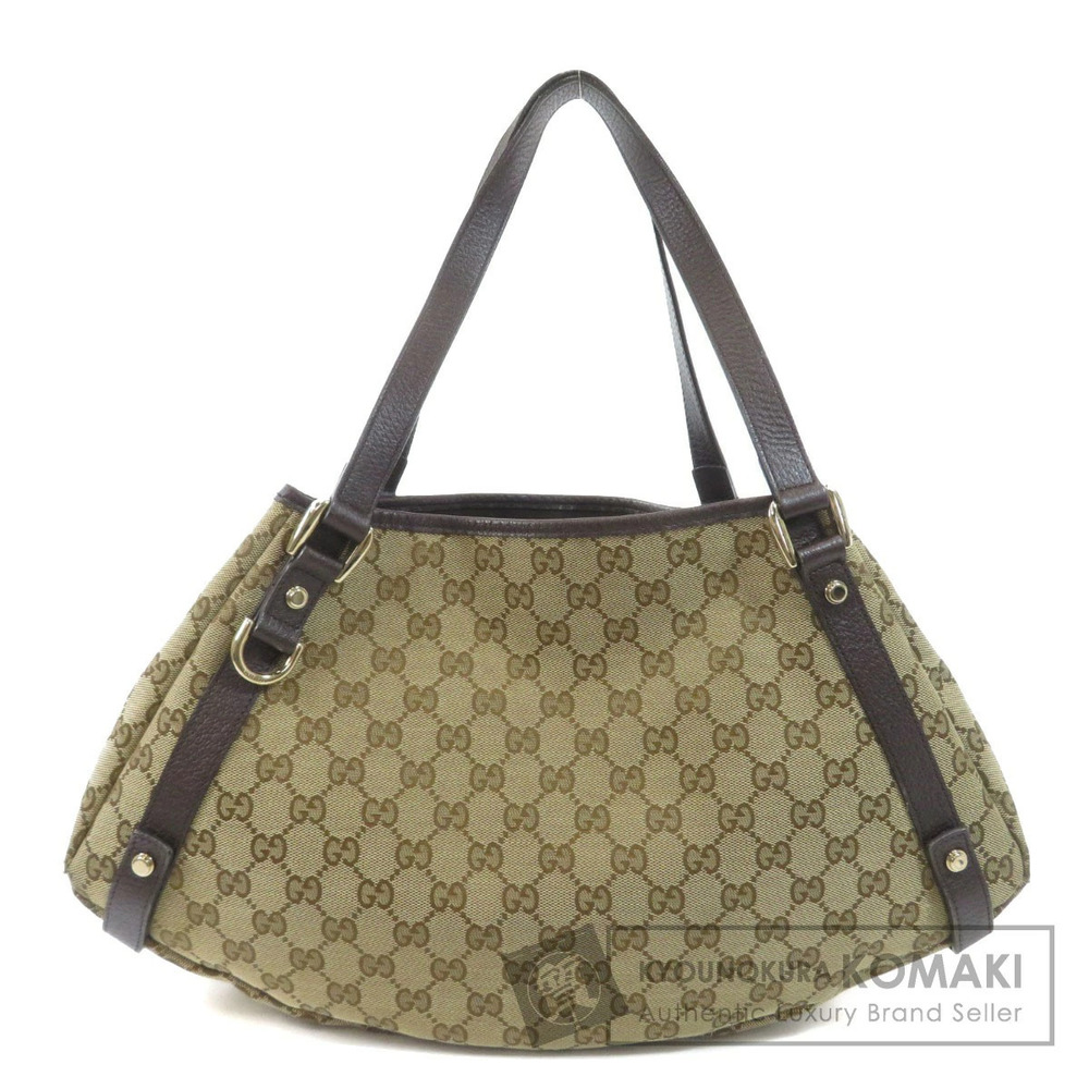 Gucci GG Canvas Abbey tote bag beige brown leather